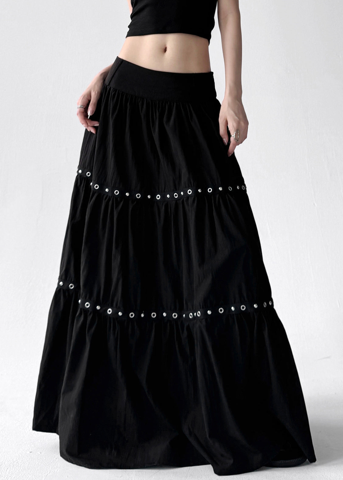 Femme Trapèze Noir Décontracté Coton Été - EasyApparels