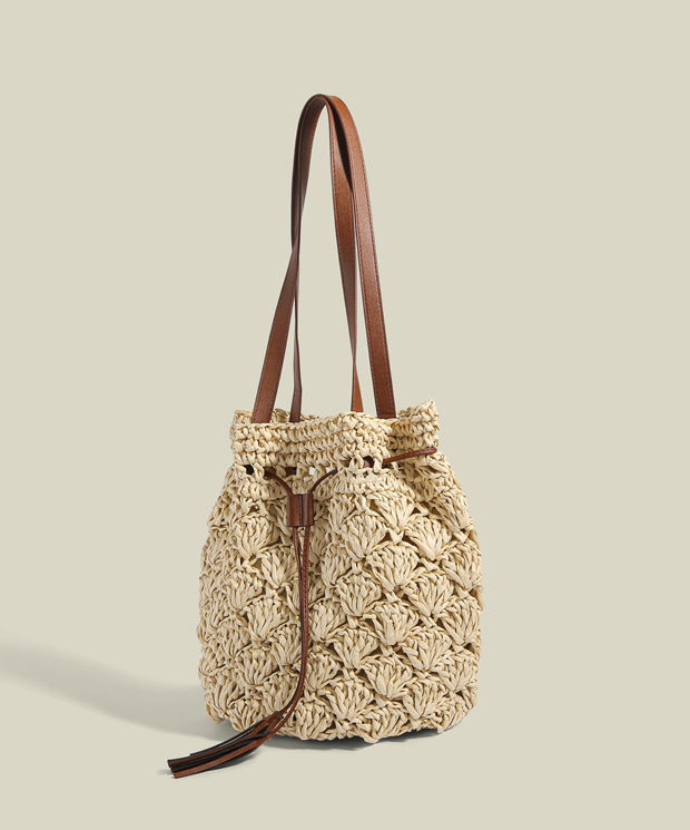 Sac à main en paille naturelle robuste pour femme - EasyApparels