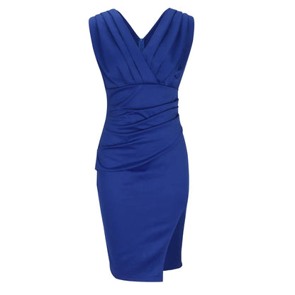 Robe Soirée Mi-Longue Sans Manches Décolletée