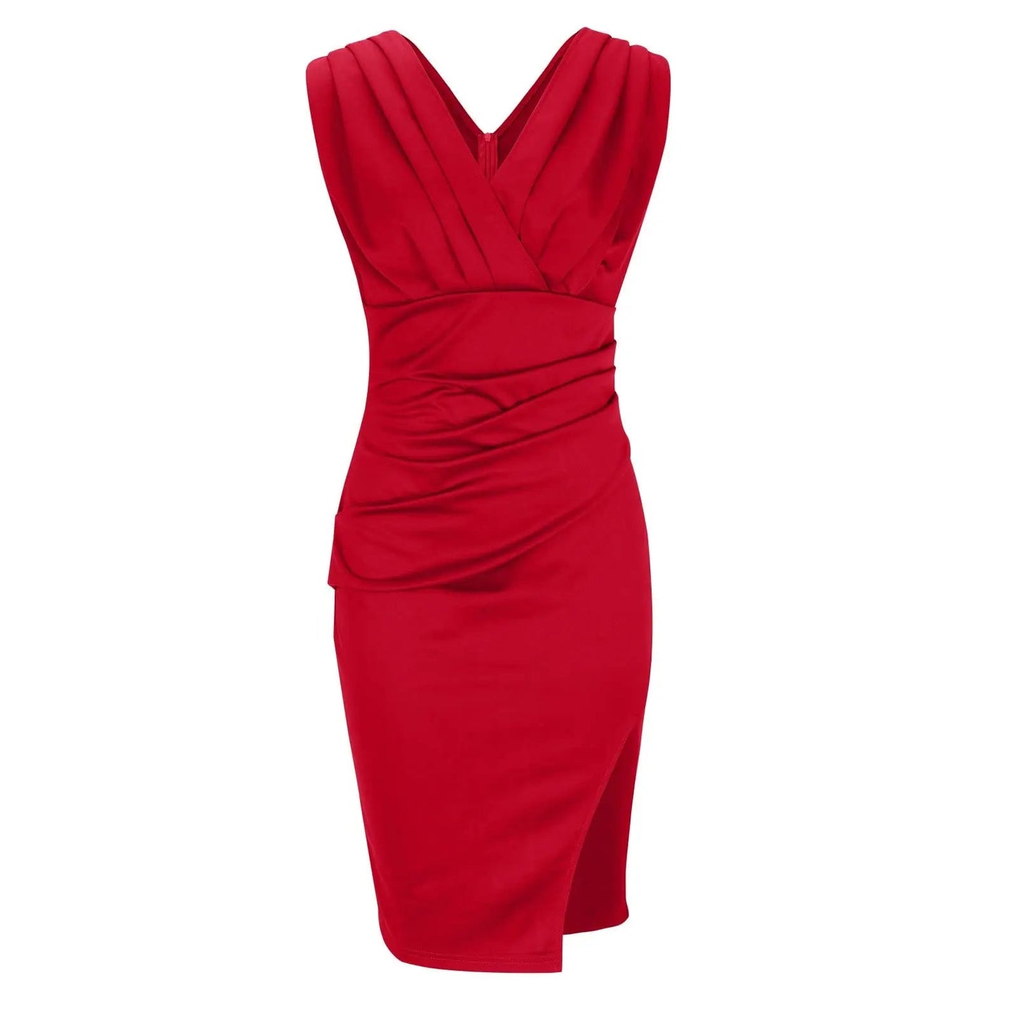 Robe Soirée Mi-Longue Sans Manches Décolletée