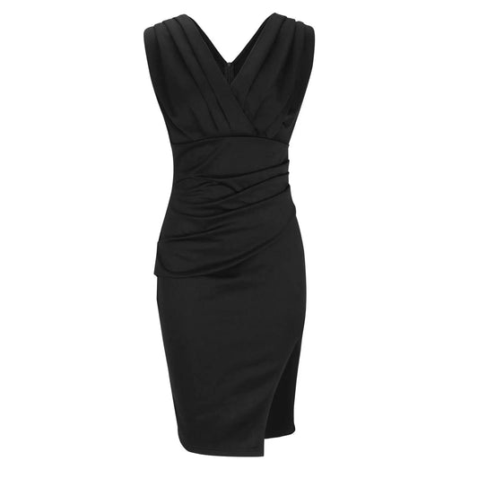 Robe Soirée Mi-Longue Sans Manches Décolletée - PanierRoyale
