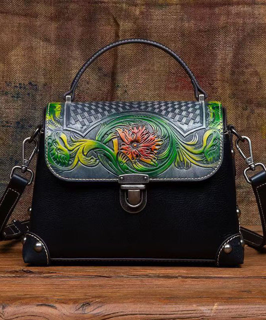 Sac à main en cuir noir élégant pour femme - EasyApparels