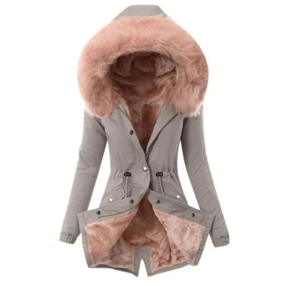 Veste D'hiver Femme Fourrure Artificielle Chaude et Élégante