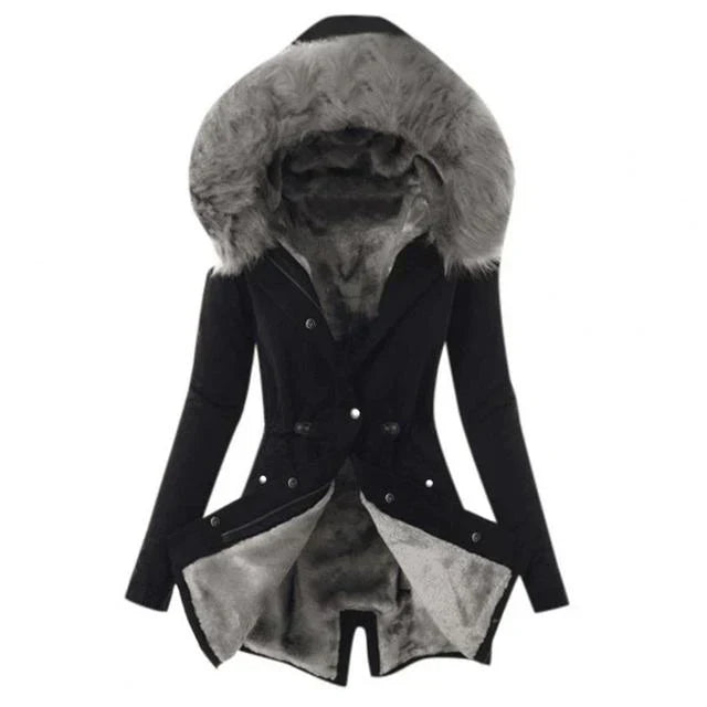 Veste D'hiver Femme Fourrure Artificielle Chaude et Élégante - PanierRoyale