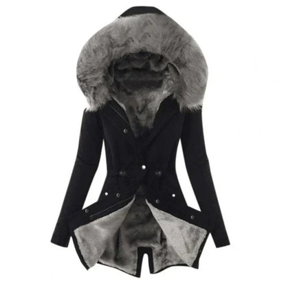 Veste D'hiver Femme Fourrure Artificielle Chaude et Élégante - PanierRoyale