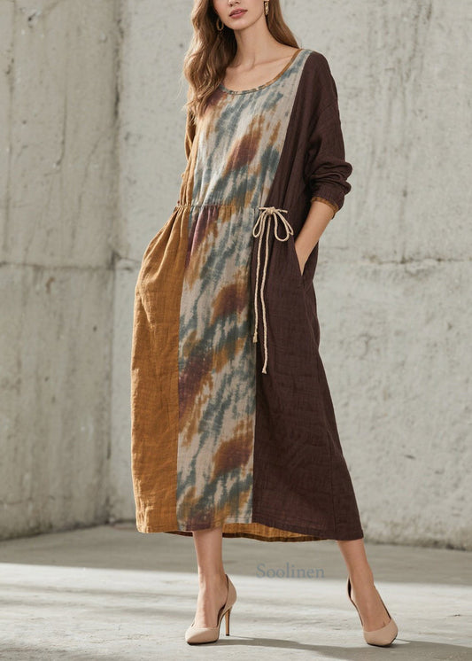 Robe de coton doux à lacets pour femme - EasyApparels