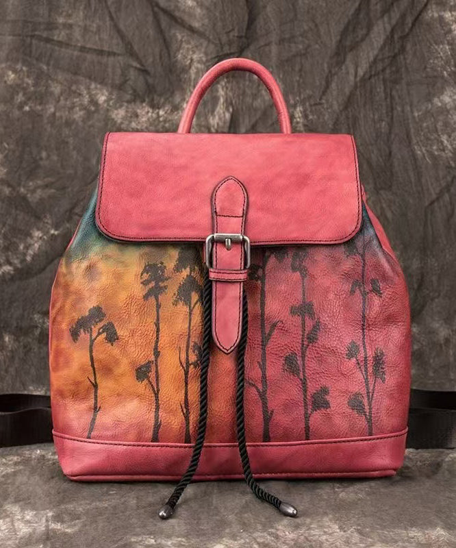 Grand sac à dos femme cuir rose avec grande capacité - EasyApparels