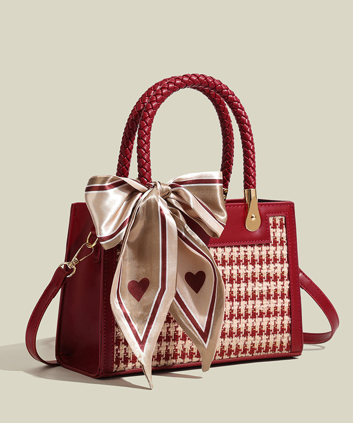 Sac à main en cuir synthétique rouge pour femme - EasyApparels