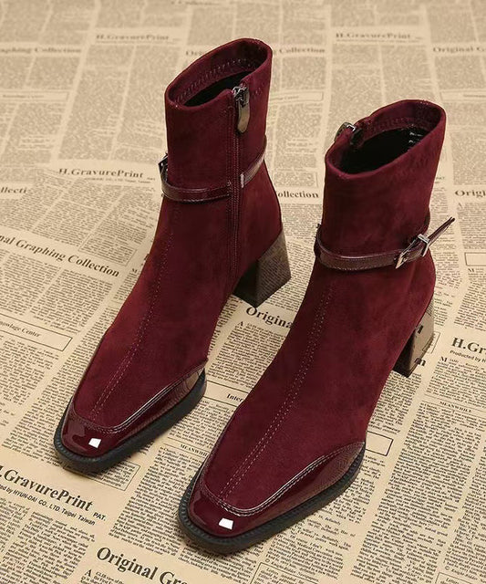 Bottes en cuir épais pour femme hiver - EasyApparels