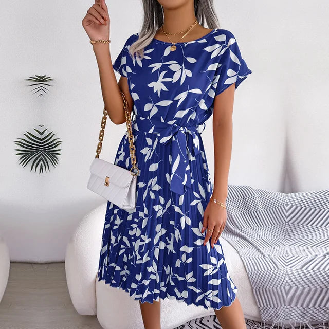 Robe Été Légère à Fleurs pour Femmes