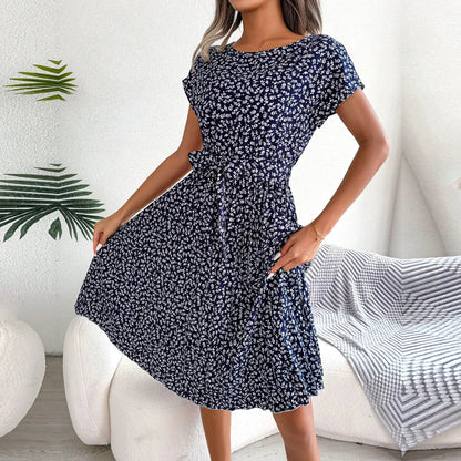 Robe Été Légère à Fleurs pour Femmes