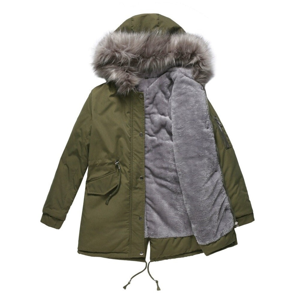 Parka Hiver Élégant avec Poches Pratiques