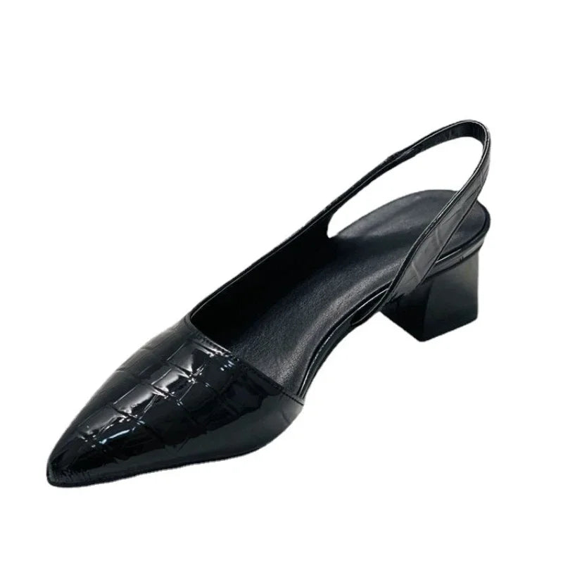 Chaussures Talons Hauts cuir brillant et confort - PanierRoyale