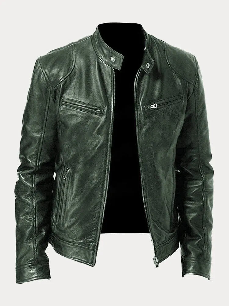 Blouson Cuir Féminin Streetwear Mode Élégante