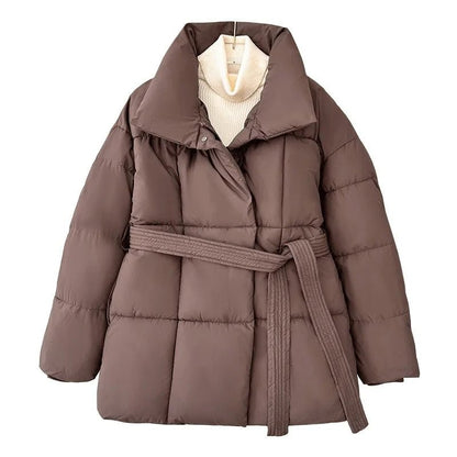 Manteau Hiver Femme à Ceinture Élégant