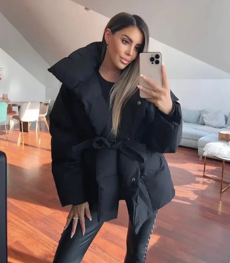 Manteau Hiver Femme à Ceinture Élégant
