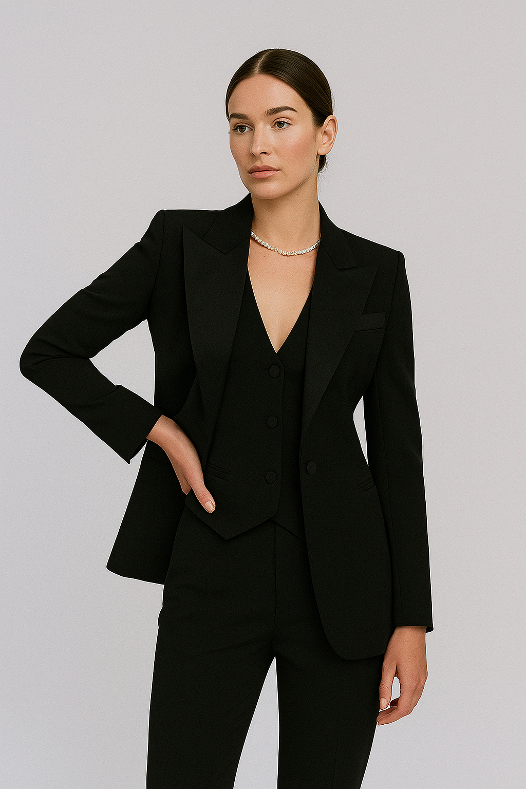Costume femme 3 pièces pantalon élégant