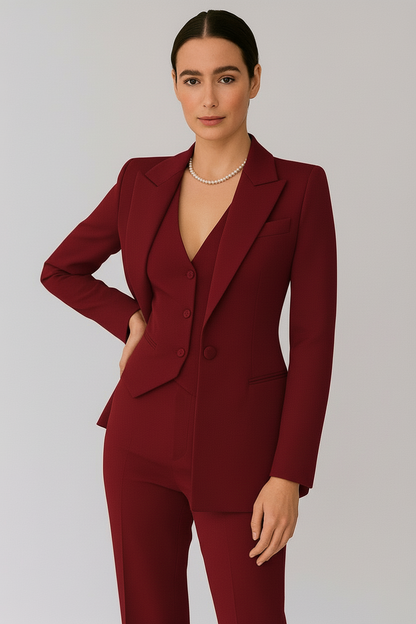 Costume femme 3 pièces pantalon élégant