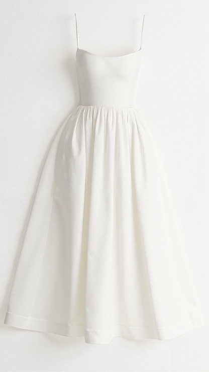 Robe femme mi-longue ascot élégante