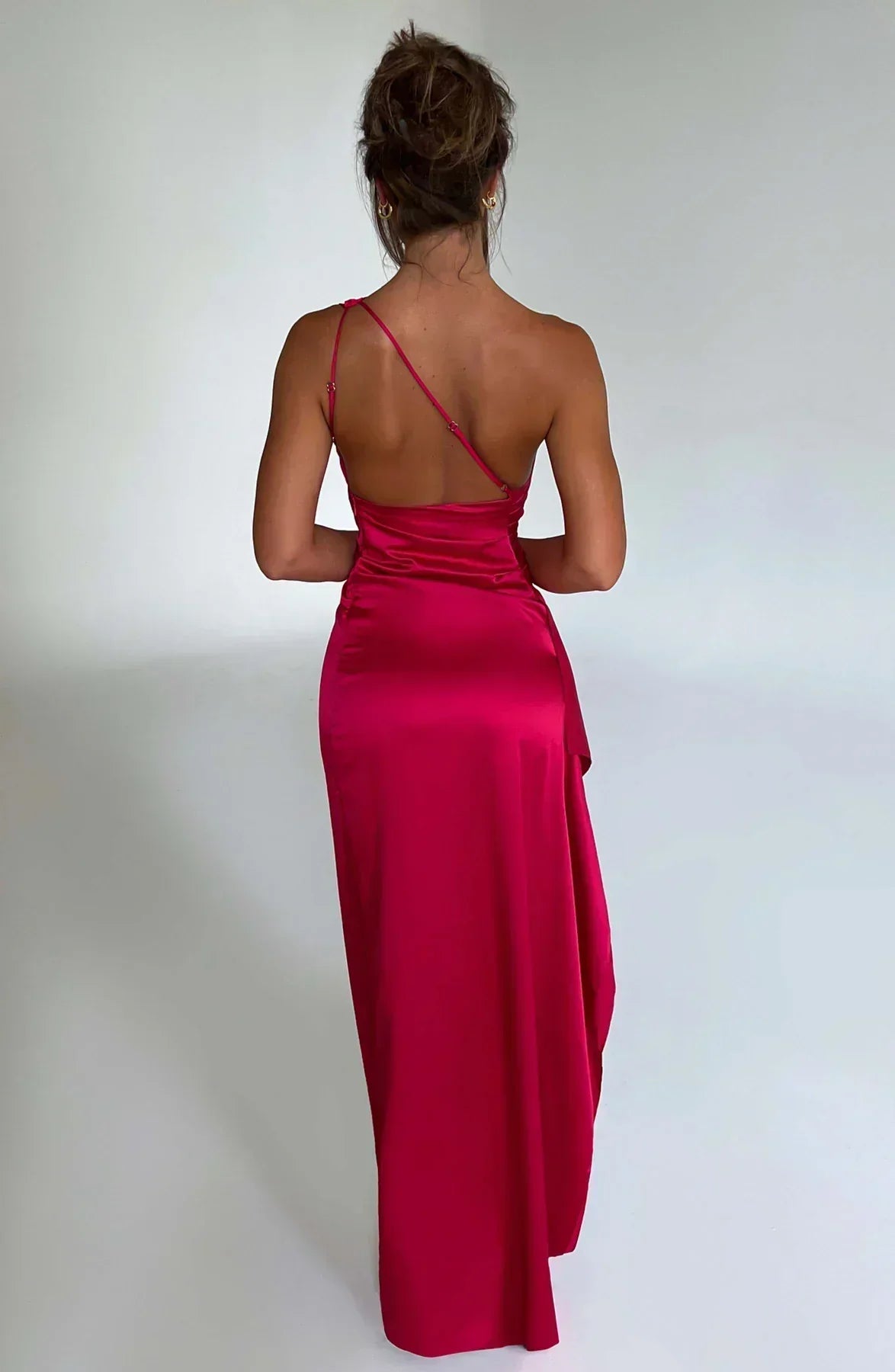 Robe Longue Femme Épaule Dévoilée avec Fente