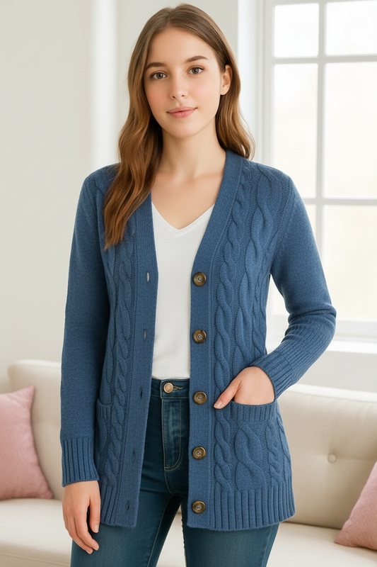 Cardigan femme tricoté printemps modèle croisé - BerlinGlamour