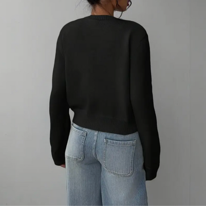 Cardigan Femme Printemps Élégant avec Col et Boutons