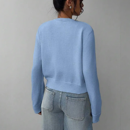 Cardigan Femme Printemps Élégant avec Col et Boutons
