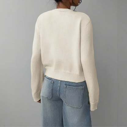 Cardigan Femme Printemps Élégant avec Col et Boutons