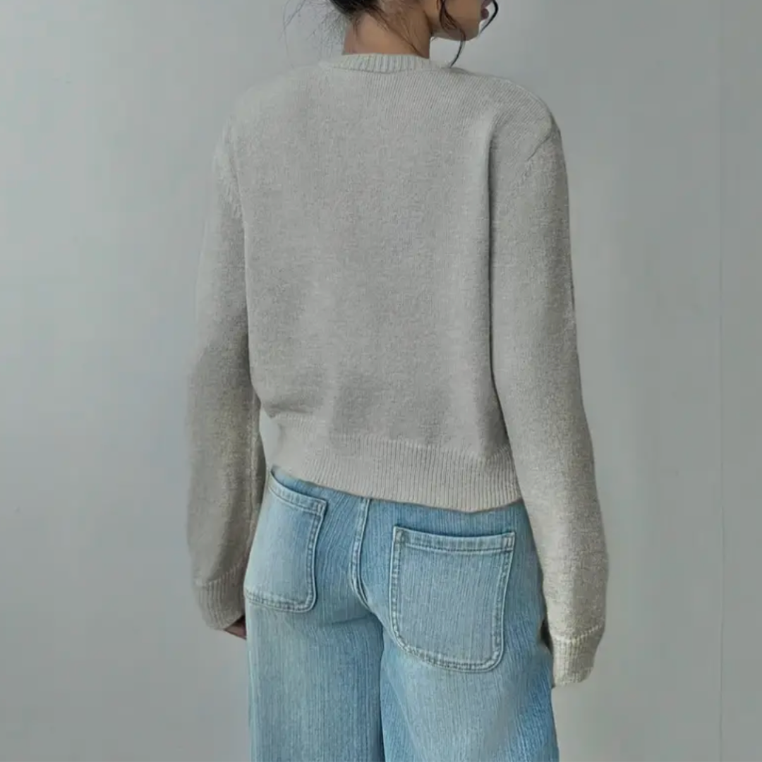 Cardigan Femme Printemps Élégant avec Col et Boutons