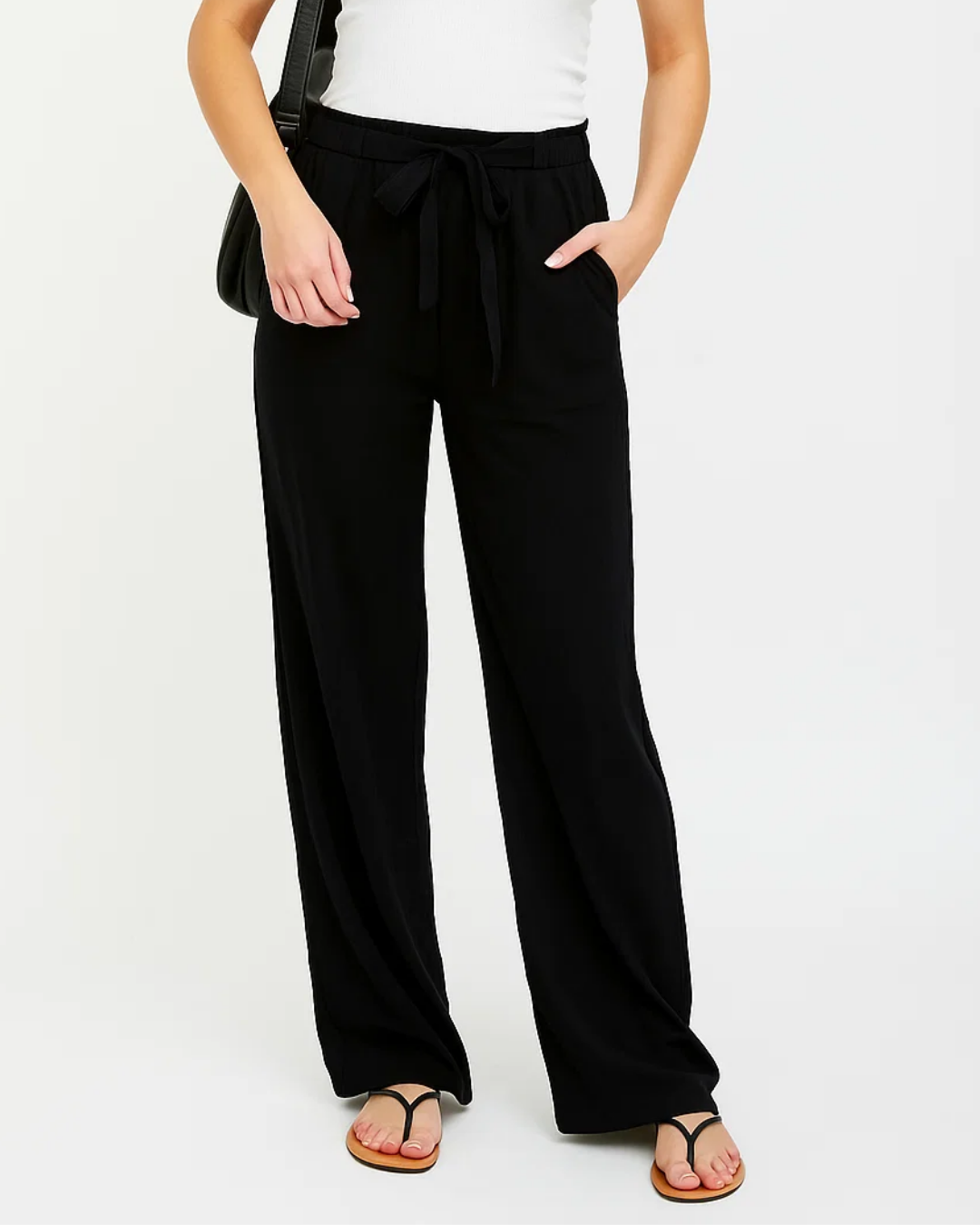 Pantalon Blanc Femme Élégant en Lin