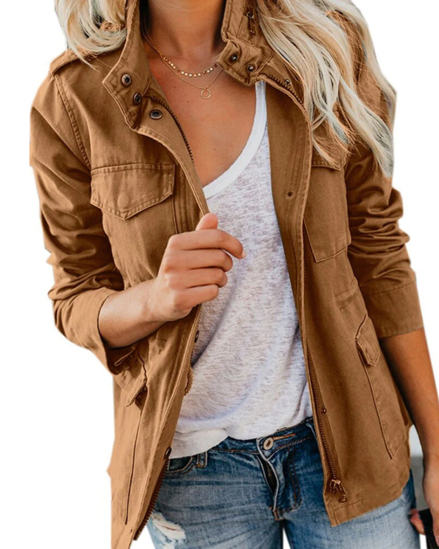 Veste Femme Militaire Style Manches Longues Tactique