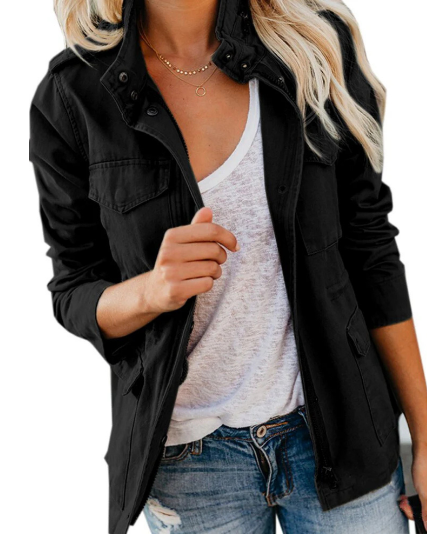 Veste Femme Militaire Style Manches Longues Tactique