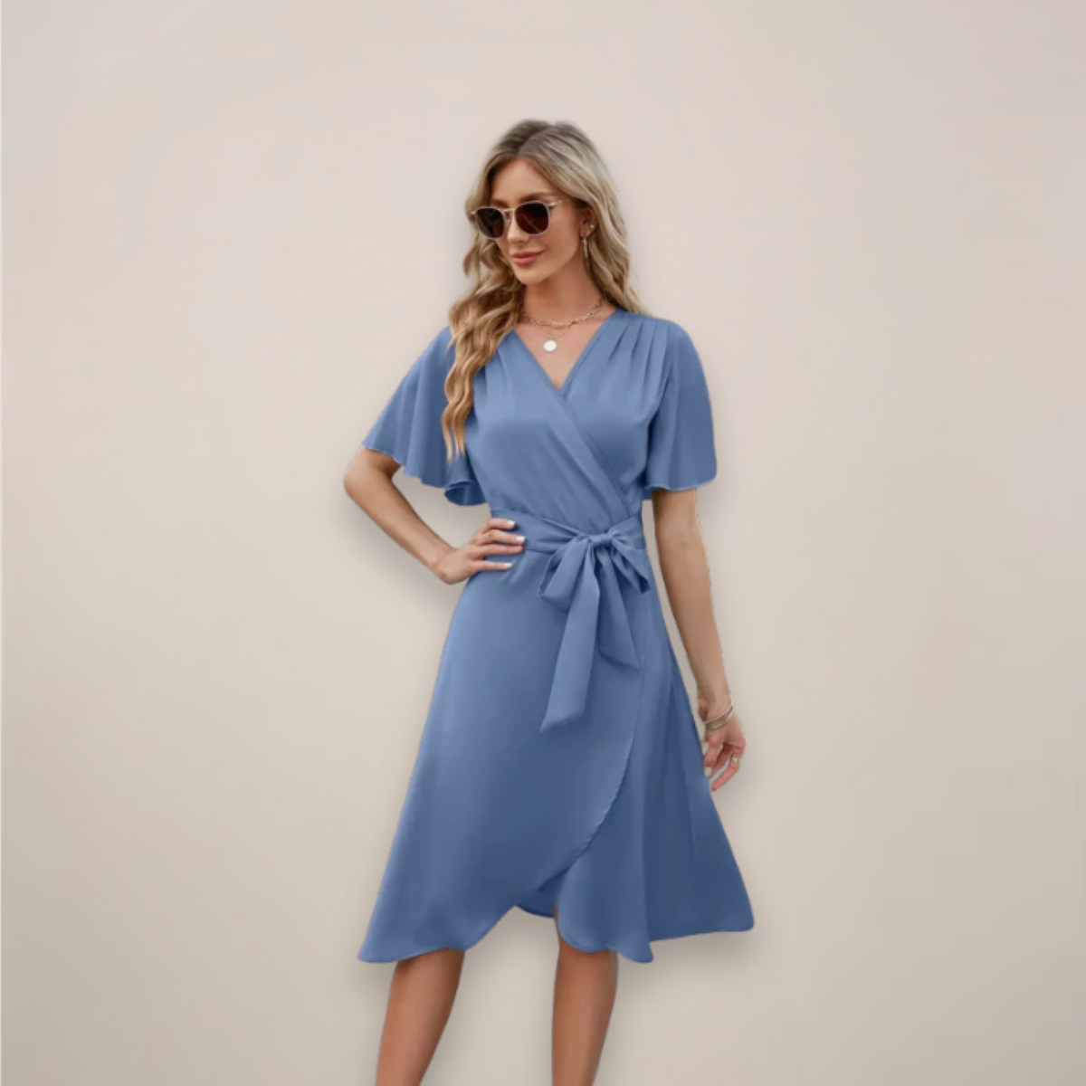 Robe Femme Courte avec Nœud au Devant - BerlinGlamour