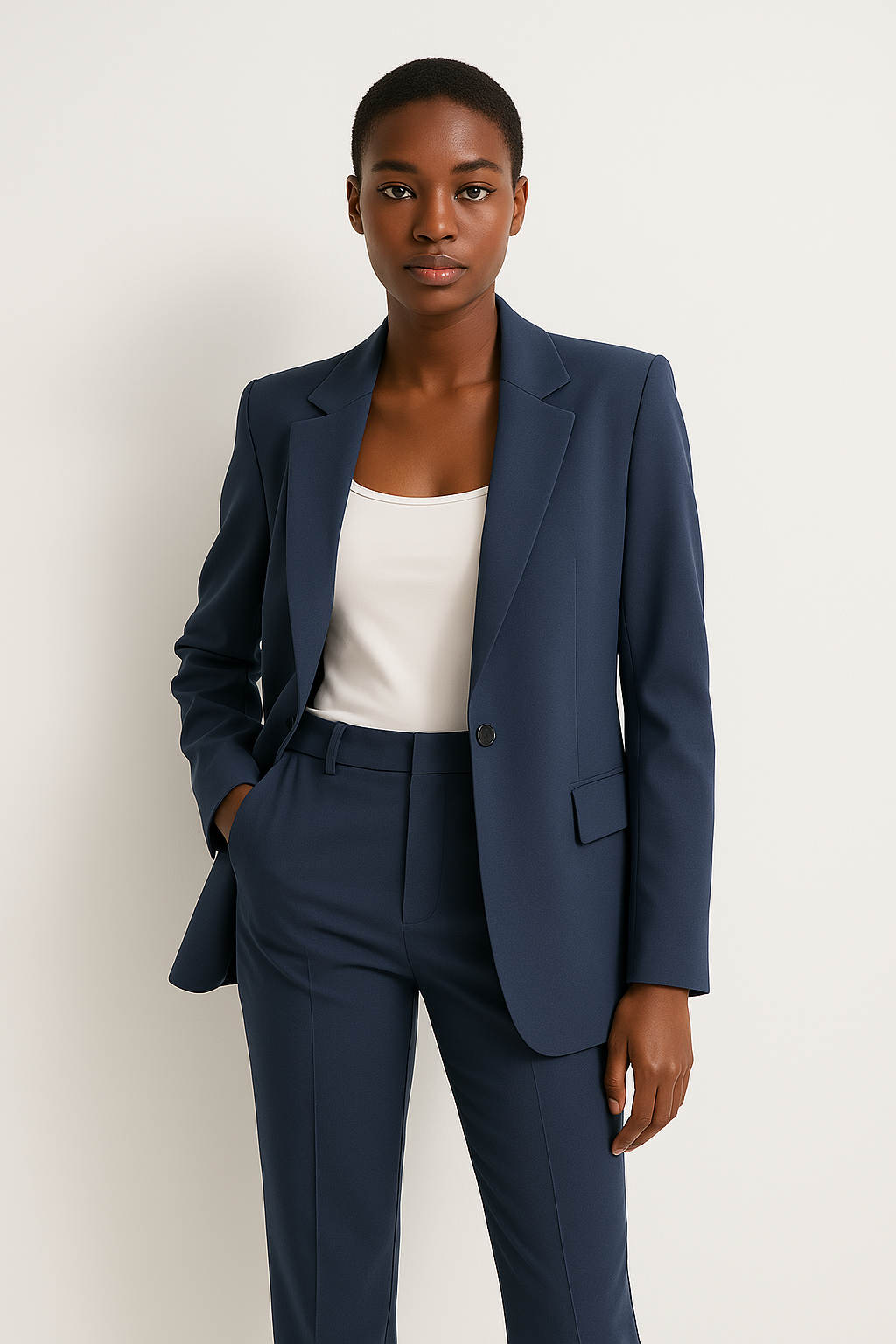 Costume Pantalon Femme Taille Droite Moderne - BerlinGlamour
