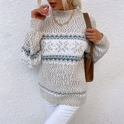 Pull Femme Rose à Fleurs Élégant