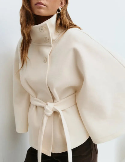 Manteau Capuchon Femme Printemps Élégant avec Ceinture
