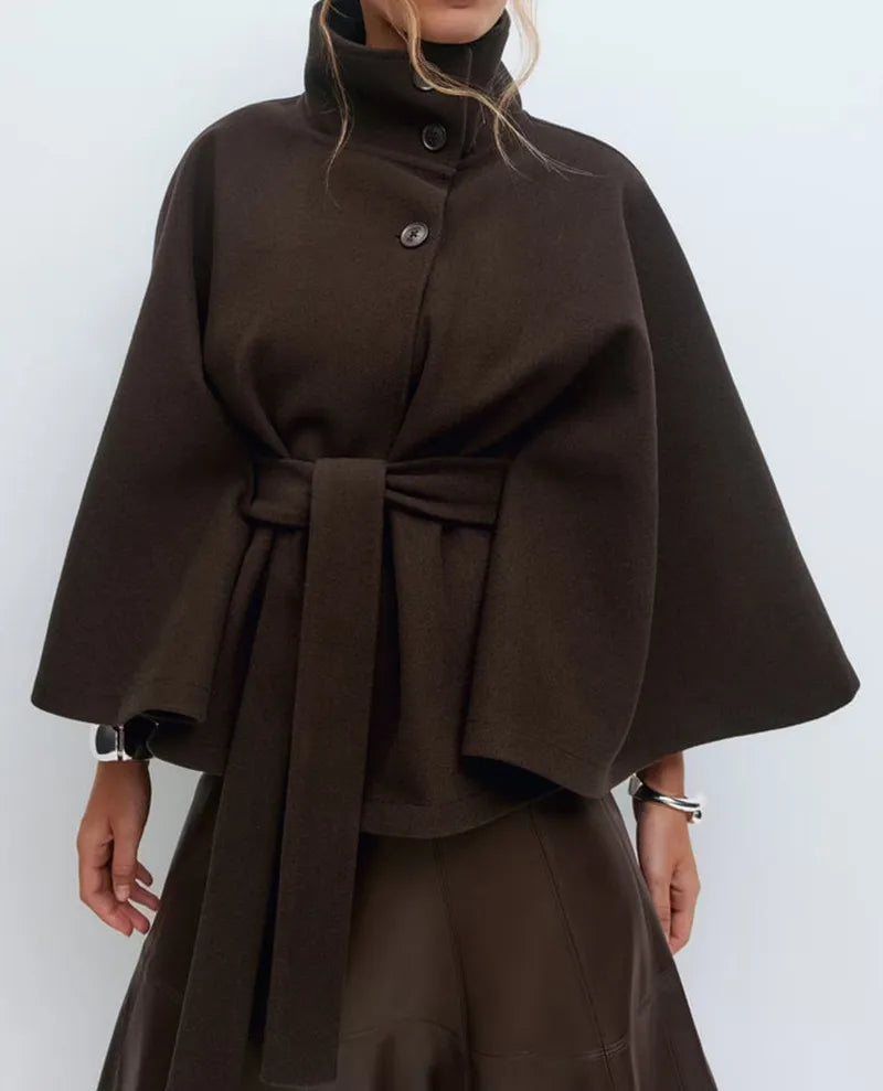 Manteau Capuchon Femme Printemps Élégant avec Ceinture