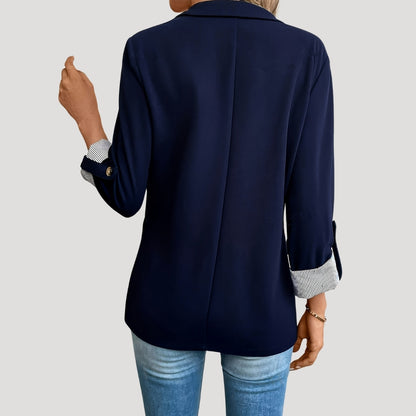 Blazer Femme Tailleur Slim Fit Manches Courtes