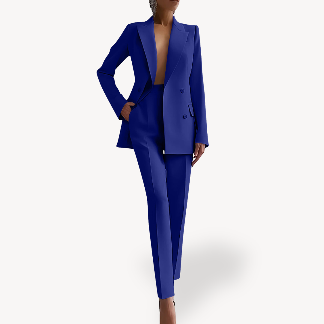 Costume Féminin Élégant Tailleur Long Modernisé