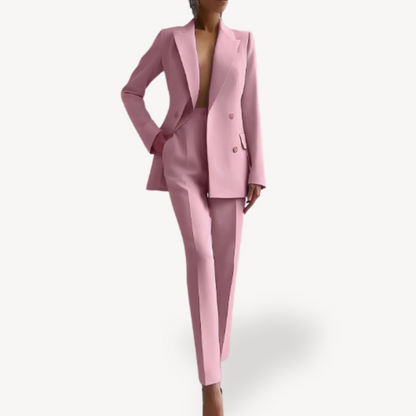 Costume Féminin Élégant Tailleur Long Modernisé