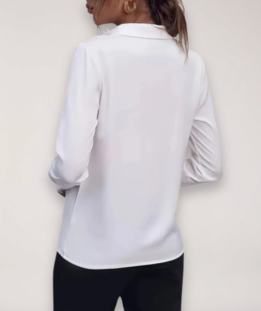 Blouse Femme Printemps Bureau Boutons Décontractée