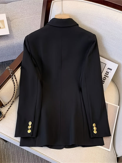 Blazer Femme sur Mesure à Double Boutonnage Élégant