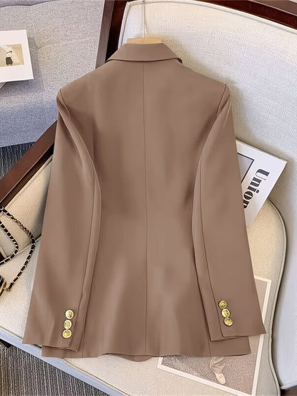 Blazer Femme sur Mesure à Double Boutonnage Élégant