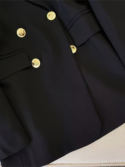 Blazer Femme sur Mesure à Double Boutonnage Élégant