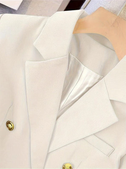 Blazer Femme sur Mesure à Double Boutonnage Élégant