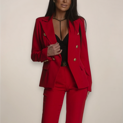 Costume Femme 2 Pièces Vert Khaki Chic