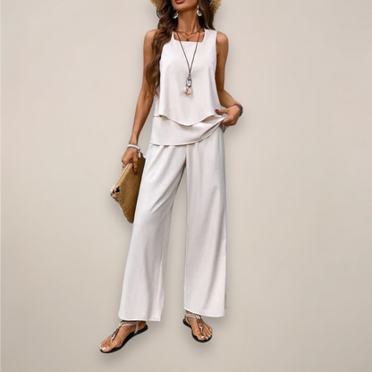Ensemble Top et Pantalon Femme Décontracté