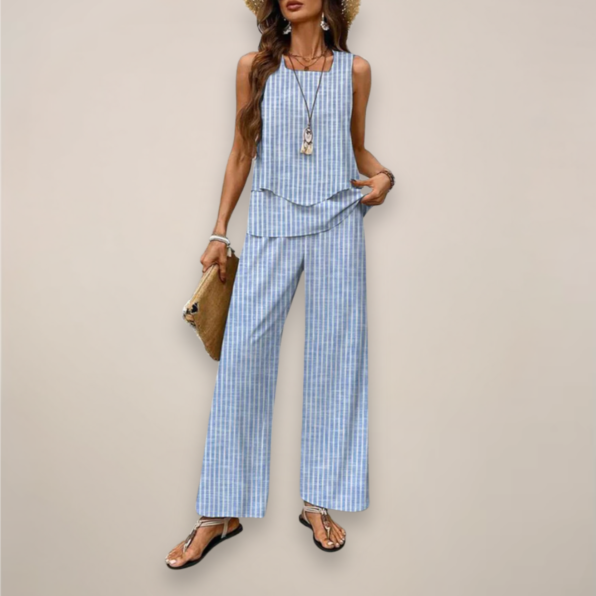Ensemble Top et Pantalon Femme Décontracté