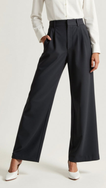 Pantalon Féminin Large Élastiqué Printemps