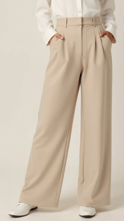 Pantalon Féminin Large Élastiqué Printemps